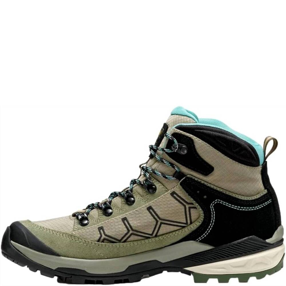 NEW ASOLO women's falcon evo gv boots in dry weed/aqua green